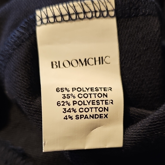 NWT! BloomChic Plaid Sleeve Hoodie - Purple and Navy - Picture 11 of 11